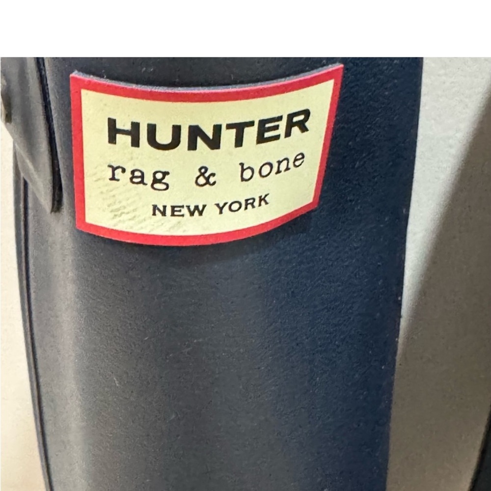 Hunter X Rag & Bone Women's Black Rain Boots Pre Owned, size 40/41 - Picture 8 of 10